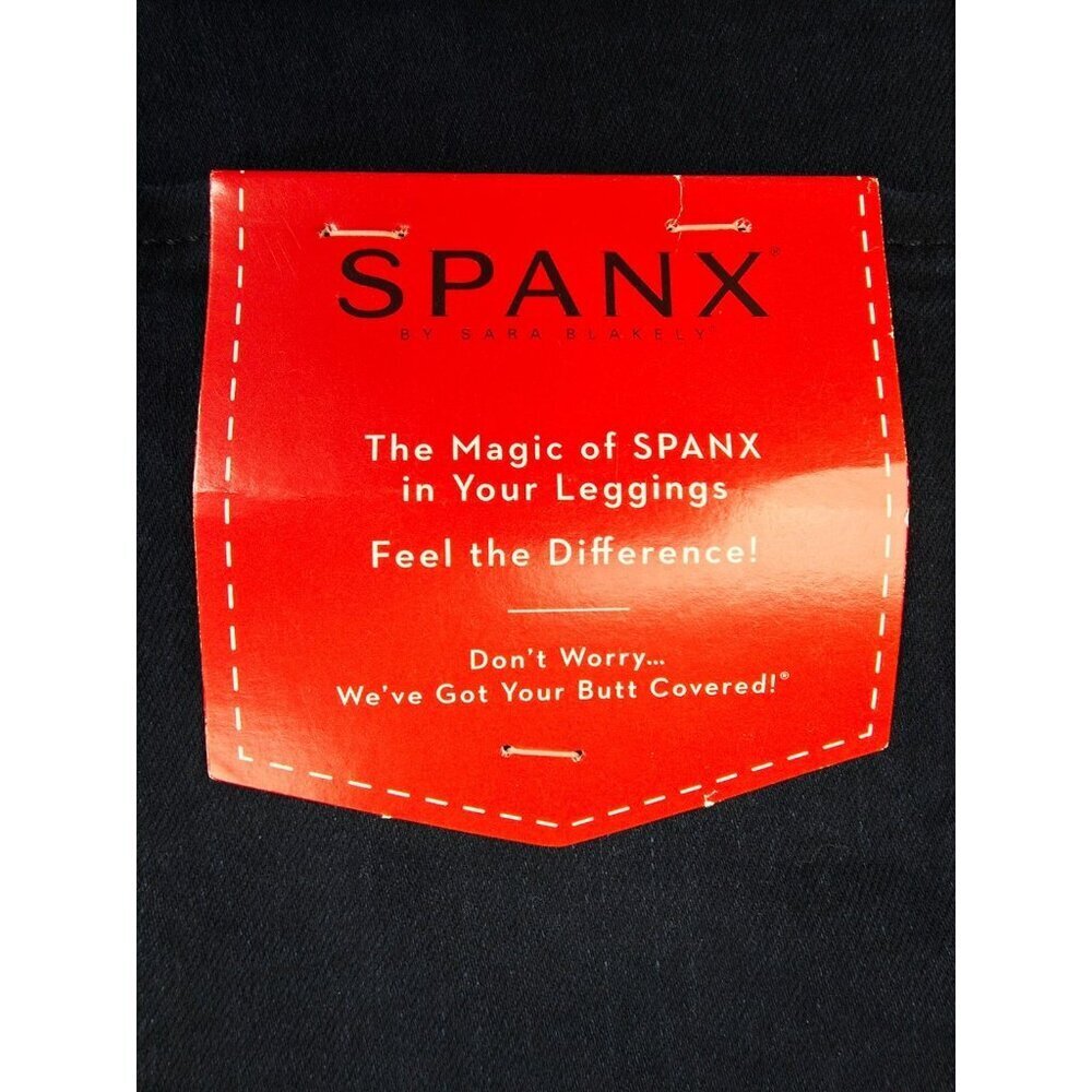 Spanx Size Medium 6-8 Womens 30" Inseam Navy Cropped Denim Side Zip Leggings NWT - Picture 6 of 15